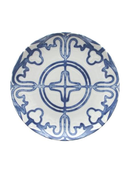 Raňajkový tanier z porcelánu Maiolica, Porcelán, Modrá, biela, Ø 20 cm