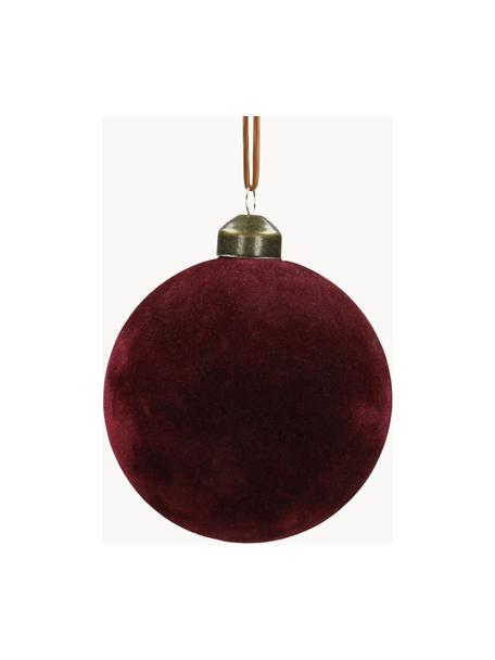 Bombka z aksamitu Velvet, 6 szt., Ciemny czerwony, Ø 8 cm