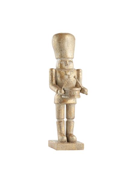 Ręcznie wykonana dekoracja Drummer, Poliresing, Odcienie złotego, Ø 7 x W 23 cm