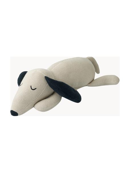 Kuscheltier Daniel the Dog, Bezug: 100 % Baumwolle, Off White, Dunkelblau, B 40 x H 14 cm