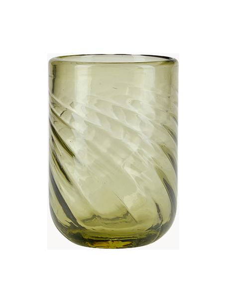 Bicchiere Twist 4 pz, Vetro, Verde, Ø 8 x Alt. 11 cm, 300 ml