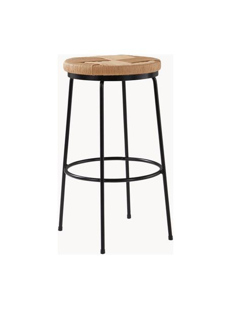 Tabouret de bar avec tressage viennois Marino, Bois de bouleau, noir, Ø 37 x haut. 65 cm