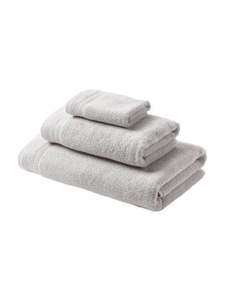 Sada ručníků z organické bavlny Premium, 3 díly, 100 % bio bavlna, s certifikátem GOTS (certifikováno GCL International, GCL-300517)
Vysoká gramáž, 600 g/m², Světle šedá, Sada s různými velikostmi