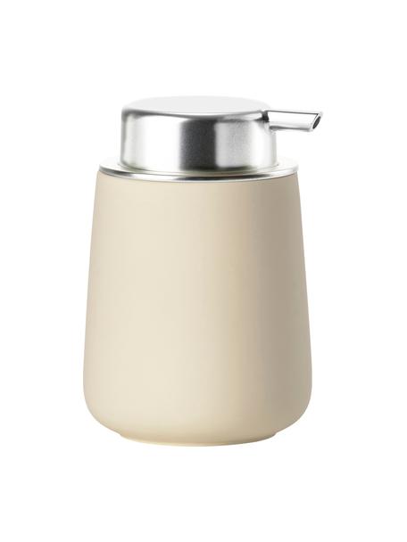 Dispenser sapone in porcellana Nova One, Contenitore: porcellana, Beige, Ø 8 x Alt. 12 cm