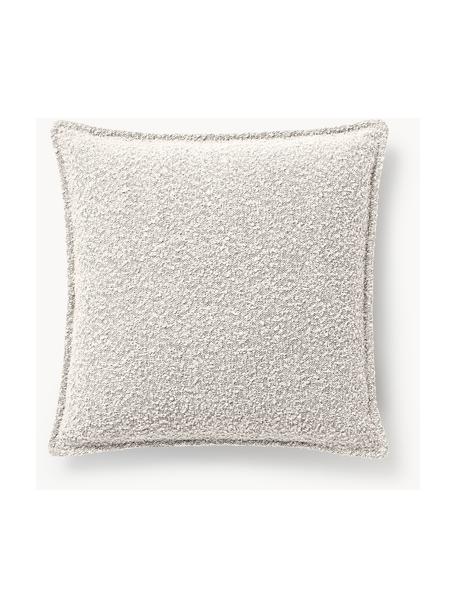 Bouclé bankkussen Lennon, Bekleding: bouclé (80% polyester, 20, Bouclé gebroken wit, B 60 x L 60 cm