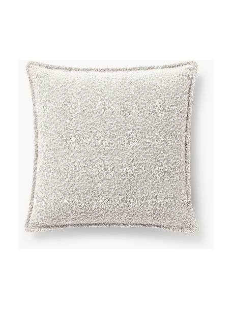 Poduszka bouclé Lennon, Tapicerka: 80% poliester, 20% akryl, Jasnobeżowy bouclé, S 60 x D 60 cm