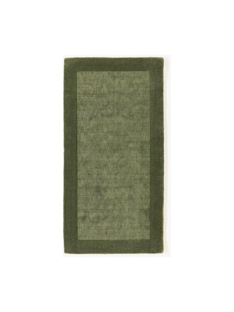 Tapis à poils ras Kari, 100 % polyester, certifié GRS, Tons verts, larg. 80 x long. 150 cm (taille XS)