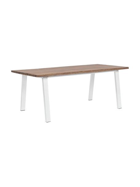 Záhradný jedálenský stôl Oslo, Akáciové drevo, biela, Š 200 x H 100 cm