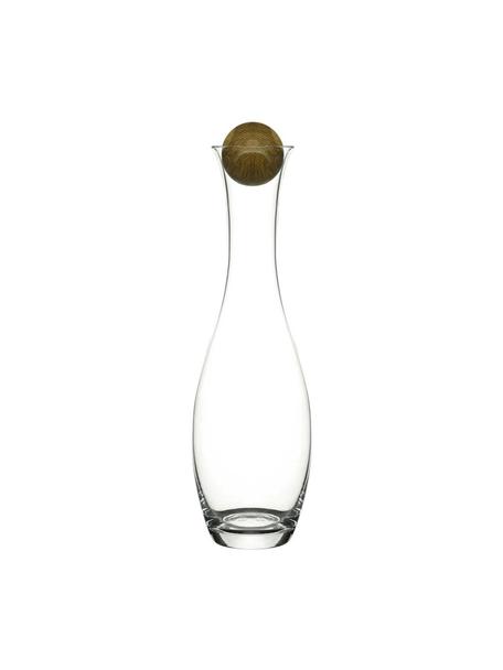 Caraffa con tappo in legno Eden, 1 L, Trasparente, legno di quercia, Alt. 35, 1 L
