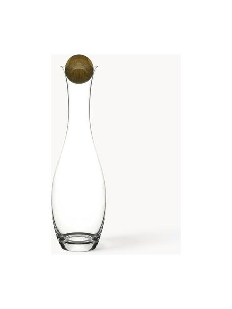 Carafe soufflée bouche avec bouchon en bois Eden, 1 L, Transparent, bois d'acacia, 1 L