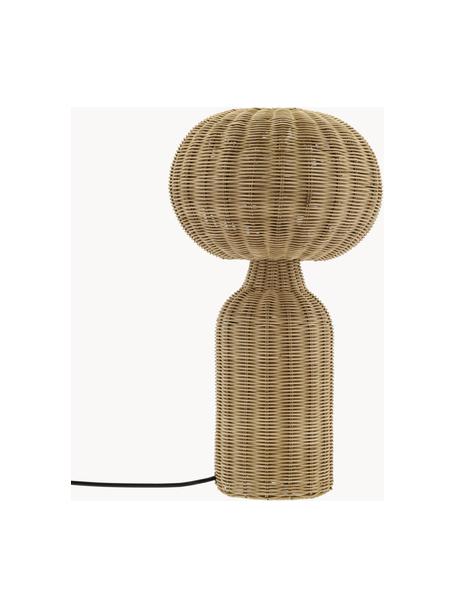 Grote tafellamp Vinka van rotan, Lamp: rotan, Beige, Ø 30 x H 54 cm