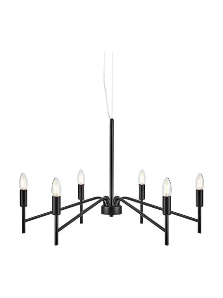 Lampada a sospensione grande Monarch, Struttura: metallo rivestito, Baldacchino: metallo rivestito, Nero, Ø 70 x Alt. 43 cm