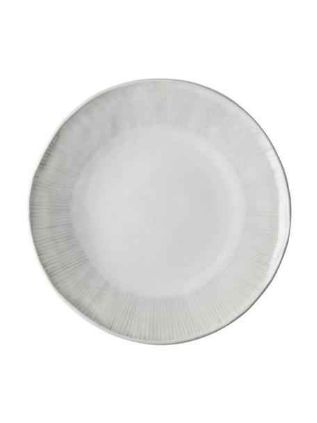 Frühstücksteller White Organic aus Steingut in Weiß, 4 Stück, Steingut, Weiß, Ø 22 x H 3 cm