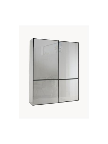 Skříň s posuvnými dveřmi Montreal, 2dvéřová, Světle šedá, Š 200 cm, V 217 cm
