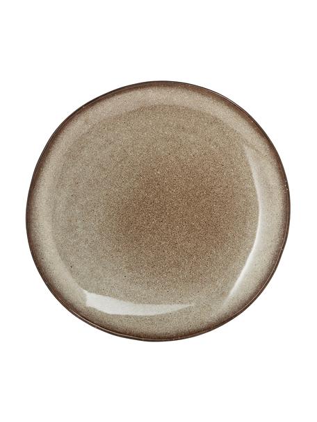 Assiette plate faite à la main Sandrine, Grès cérame, Tons beiges, Ø 29 x haut. 3 cm