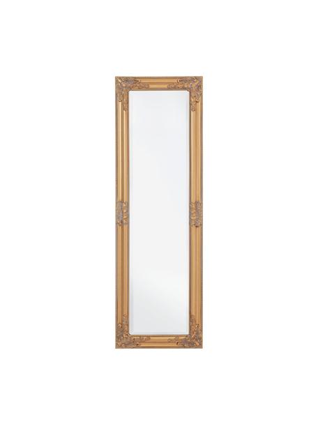 Nástěnné zrcadlo s dřevěným rámem Miro, Zlatá, Š 42 cm, V 132 cm