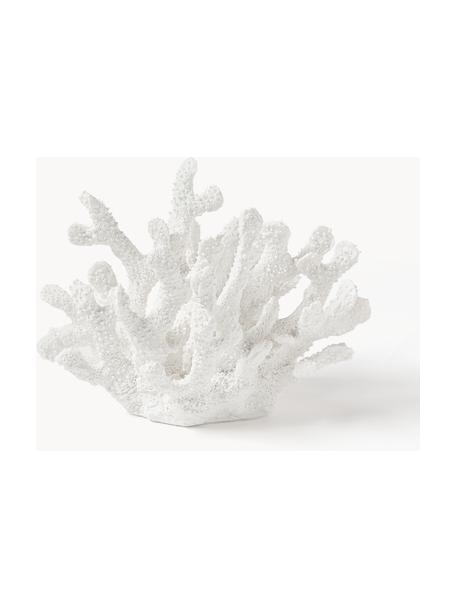 Designová dekorace Coral, Polyresin, Bílá, Š 22 cm, V 17 cm