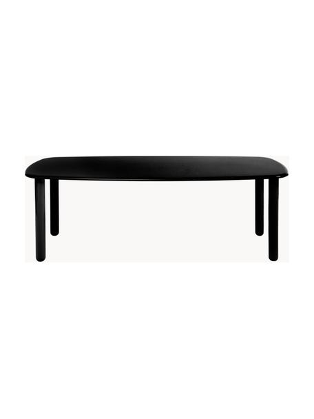 Drevený jedálenský stôl Tottori, Lakovaná MDF-doska strednej hustoty, Drevo, čierna lakovaná, Š 180 x H 106 cm