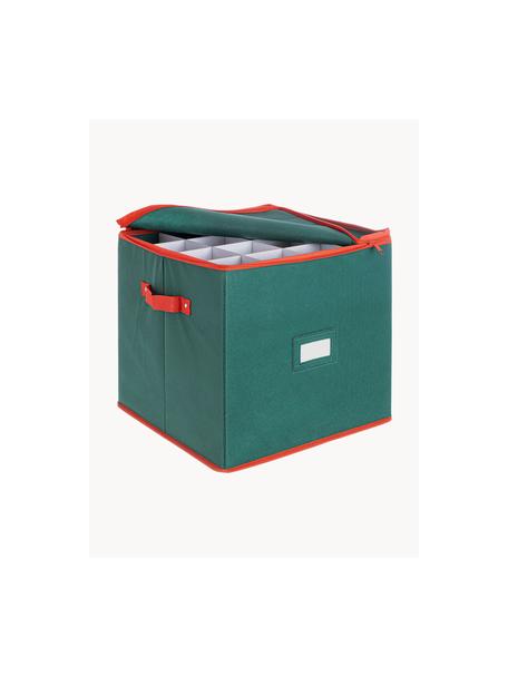 Weihnachtskugel-Aufbewahrungsbox Xmas für 27 Stück, Bezug: Kunststoff, Innen: Karton, Petrol, Rot, B 33 x H 33 cm