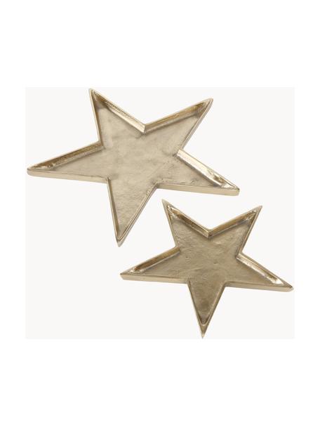 Deko-Schalen Thye, 2er-Set, Aluminium, Goldfarben, Set mit verschiedenen Größen