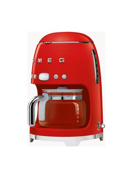 Filterkoffiemachine 50's Style, Kan: glas, Glanzend rood, B 26 x H 36 cm
