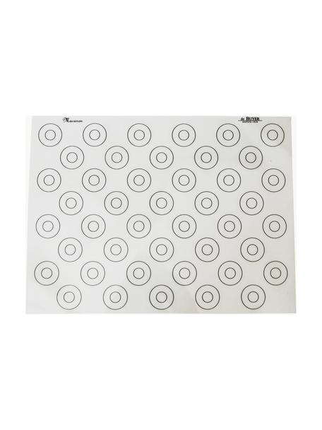Tappetino da forno in silicone con segni Megan, Silicone, Bianco, Larg. 30 x Lung. 40 cm