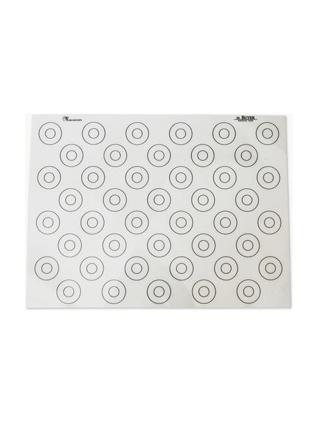 Tapis de cuisson en silicone avec marquages Megan, Silicone, Blanc, larg. 30 x long. 40 cm