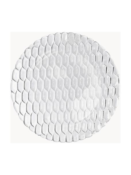 Assiettes plates avec motif texturé Jellies, 4 pièces, Plastique, Transparent, Ø 27 cm
