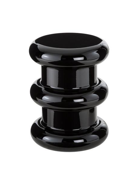 Sgabello/tavolino di design Pilasto, Materiale termoplastico pigmentato, Nero, Ø 35 x Alt. 46 cm