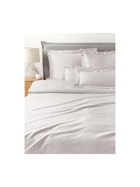 Funda nórdica de franela Laia, Gris claro, Cama 90 cm (155 x 220 cm)