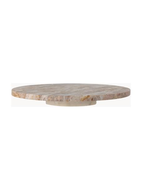 Otočný servírovací tanier z mramoru Nuni, Mramor, Béžová, mramorovaná, Ø 36 x V 5 cm