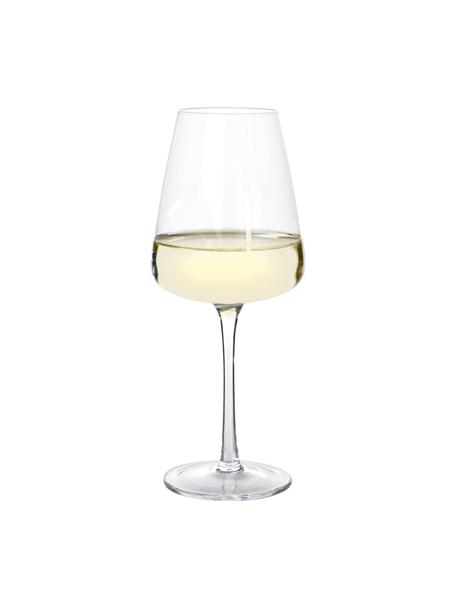 Bicchieri vino bianco in vetro soffiato Ellery, 4 pezzi, Vetro, Trasparente, Ø 9 x Alt. 21 cm