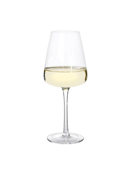 Copas de vino blanco de vidrio sopladas artesanalmente Ellery, 4 uds., Vidrio, Transparente, Ø 9 x Al 21 cm
