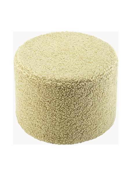 Kinder-Pouf Sugar aus Teddy, Ø 40 cm, Bezug: Teddy (100 % Polyester), Teddy Hellgrün, Ø 40 x H 25 cm