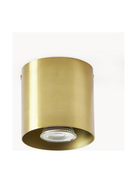 Deckenspot Roda, Metall, pulverbeschichtet, Goldfarben, glänzend, Ø 10 x H 10 cm