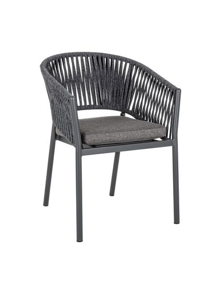 Krzesło ogrodowe Florencia, Stelaż: aluminium malowane proszk, Antracytowy, S 60 x W 80 cm