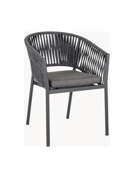 Krzesło ogrodowe Florencia, Stelaż: aluminium malowane proszk, Antracytowy, S 60 x W 80 cm