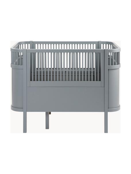 Kinderbed Baby & Jr. van berkenhout, uitschuifbaar, Gelakt berkenhout, Berkenhout, donkergrijs gelakt, B 76 x L 115 cm