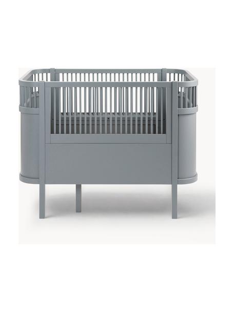 Lettino per bambini allungabile in legno di betulla Baby & Junior, 70 x 110/150 cm, Legno di betulla laccato, Grigio scuro, Larg. 70 x Lung. 110/150 cm