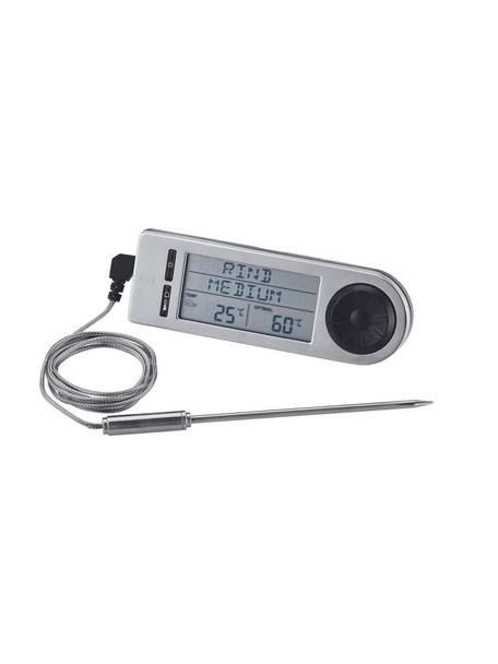 Thermomètre de cuisson numérique Brad, Acier inoxydable 18/10, Couleur argentée, noir, larg. 18 x haut. 5 cm