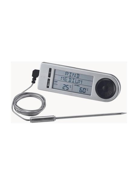 Thermomètre de cuisson numérique avec deux capteurs Brad, Acier inoxydable 18/10, Couleur argentée, noir, larg. 18 x haut. 5 cm