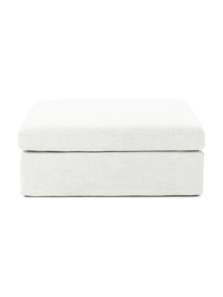 Tabouret de canapé blanc crème Russell, Tissu blanc crème, larg. 103 x haut. 43 cm