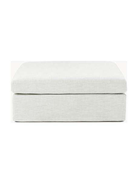 Sofa-Hocker Russell mit abnehmbaren Bezügen, Bezug: 100% Baumwolle Der strapa, Gestell: Massives Kiefernholz, Spe, Füße: Kunststoff Dieses Produkt, Webstoff Off White, B 103 x T 103 cm