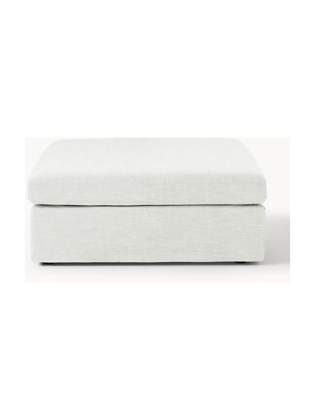 Sofa-Hocker Russell mit abnehmbaren Bezügen, Bezug: 100% Baumwolle Der strapa, Gestell: Massives Kiefernholz, Spe, Webstoff Off White, B 103 x T 103 cm