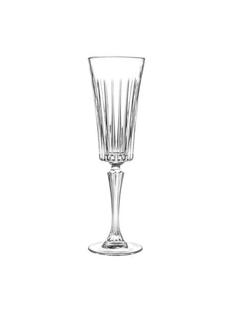 Křišťálové sklenice na sekt Timeless, 6 ks, Křišťál Luxion, Transparentní, Ø 7 cm, V 24 cm, 210 ml