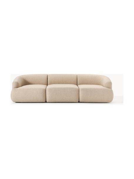 Modulares Sofa Sofia (3-Sitzer), Bezug: 100 % Polypropylen Der ho, Gestell: Fichtenholz, Spanplatte, , Füße: Kunststoff, Webstoff Beige, B 273 x T 103 cm
