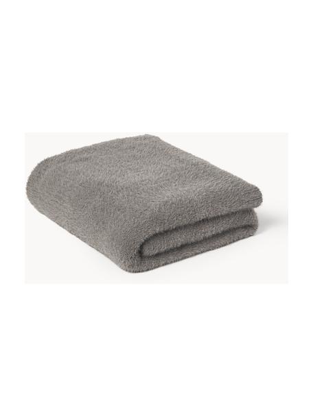 Coperta morbida Vanja, 100% nylon, Grigio scuro, Larg. 130 x Lung. 170 cm