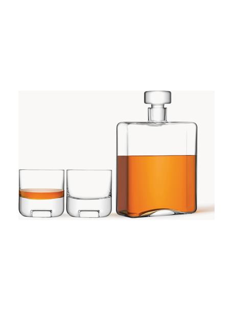 Set de whisky Cask, 3 pzas., Vidrio, Transparente, Set de diferentes tamaños