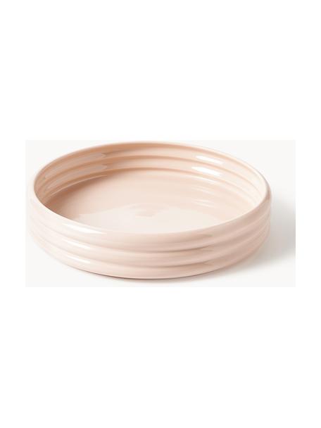 Fuente de porcelana Maira, Cerámica, Rosa pálido, Ø 26 x Al 6 cm