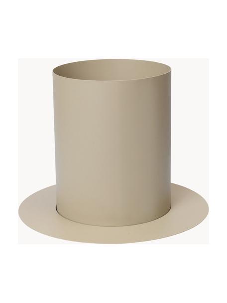 Cache-pot Auran, haut. 27 cm, Fer, revêtement par poudre, Beige clair, Ø 33 x haut. 27 cm